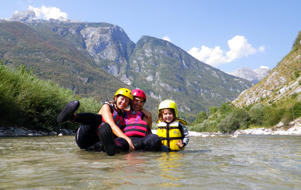 rafting con bambini slovenia