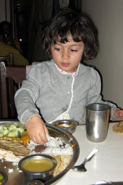 Viaggio in India con bambini - cibo