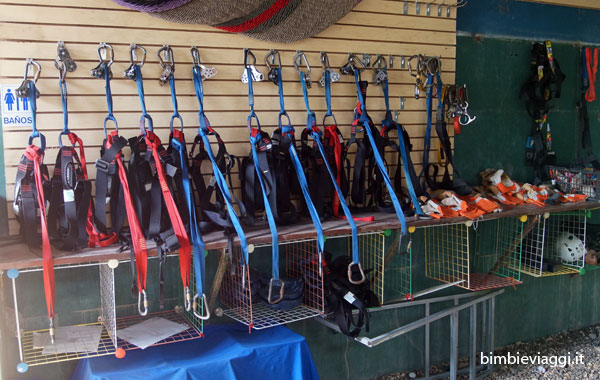 Cosa fare a Monteverde con bambini -attrezzatura zipline