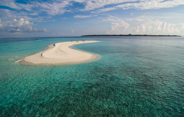 Maldive di lusso con bambini -sandbank