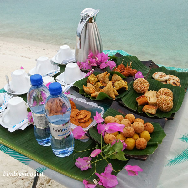 te in spiaggia veymandoo atollo di Thaa